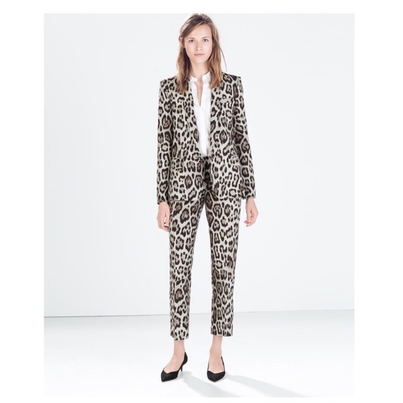 Zara set - Animal Print Blazer and Pant - Picture 11 of 12